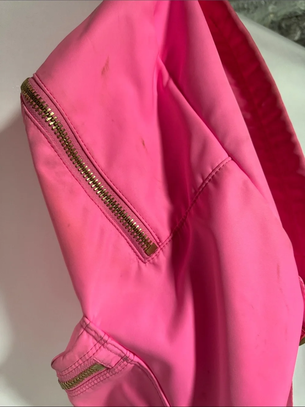 Stoney Clover Lane Hot Pink Patch Backpack with Gold Accents